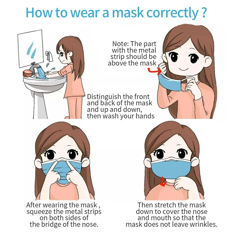 Obraz, Usta Proti prahu Masko za Enkratno uporabo maske za Zaščito 3 Plasti Filtra Dustproof Držalo masko Non, Tkane Usta Maske mascarillas pokrov
