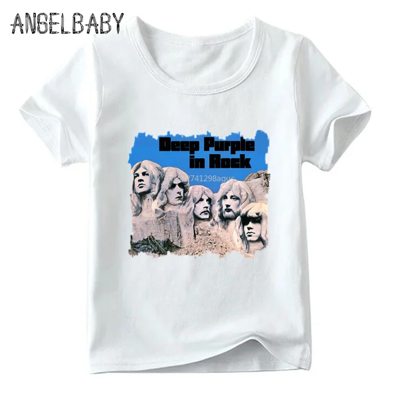 Otrok Deep Purple Rock Angliji Glasbeni Tisk Smešno T shirt Fantje in Dekleta Poletje Beli Vrhovi Otroci Priložnostne T-shirt,ooo4416