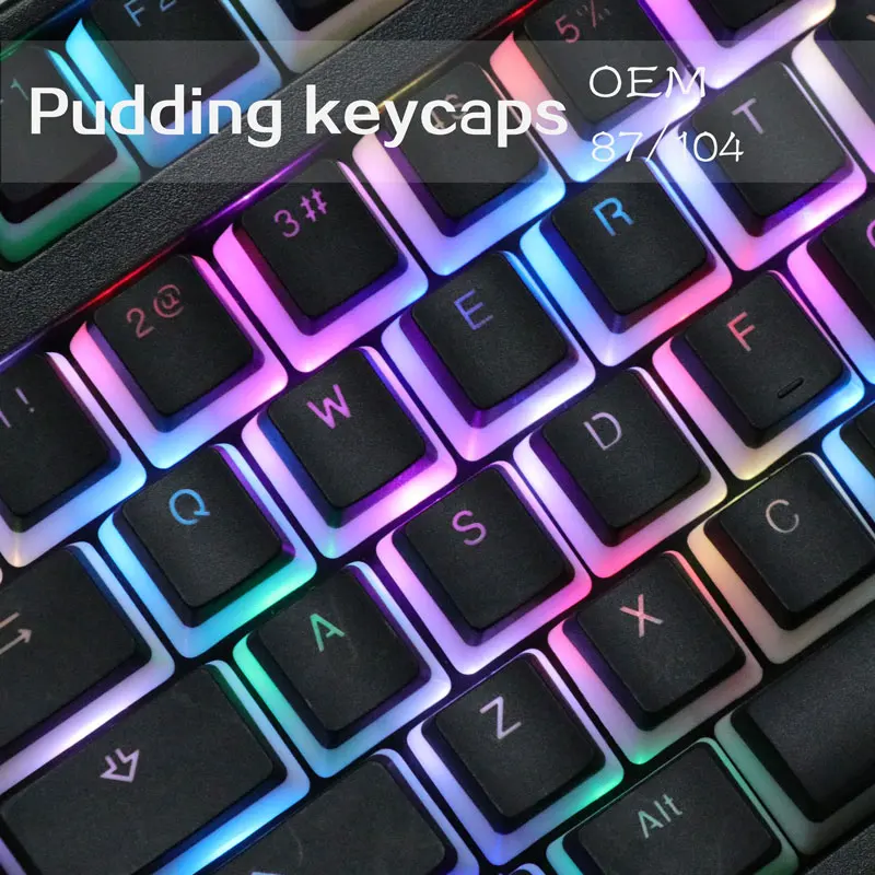 PBT keycaps Dvojni strel Osvetljen Keycap Za OEM Češnja MX Stikala Mehanska Igralna Tipkovnica 104 ANSI postavitev Ključnih Puller