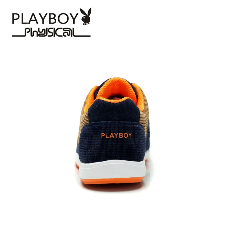 PLAYBOY Brand čevlji moški Poletje Stanovanj Čevlji ročno priložnostne Elastični trak Nubuck čevlji Dihanje Moccasins čevlji