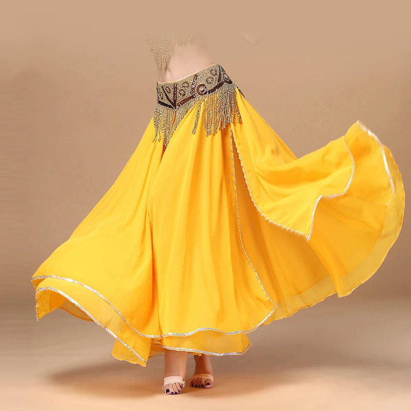 Ples trebuh Kostum za Orientalski Polno Krilo Dvojno Visoko Režejo Ples Krilo Obleko Uspešnosti Obleko za Ženske Fazi predstavo