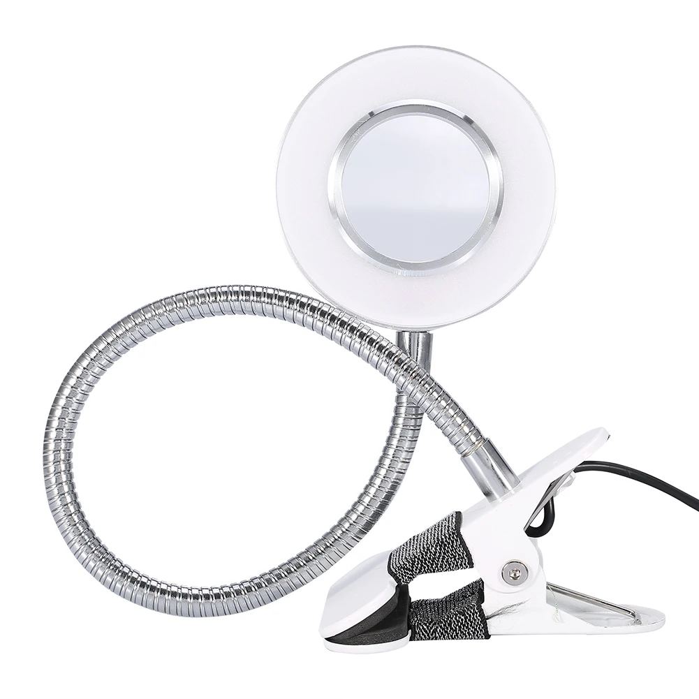 Polnjenje prek kabla USB LED Namizna Svetilka Posnetek Namizni Namizni Nastavljiva Svetloba za Študij Nohtov Manikira Tatoo Obrvi Ličila Podaljšanje Trepalnic