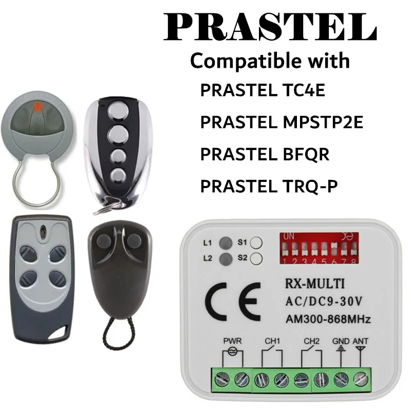 PRASTEL MPSTP2E BFOR PRASTEL TRQ-P daljinski upravljalnik PRASTEL univerzalno vrata vrata upravljalniki nadzor sprejemnik 300-868mhz
