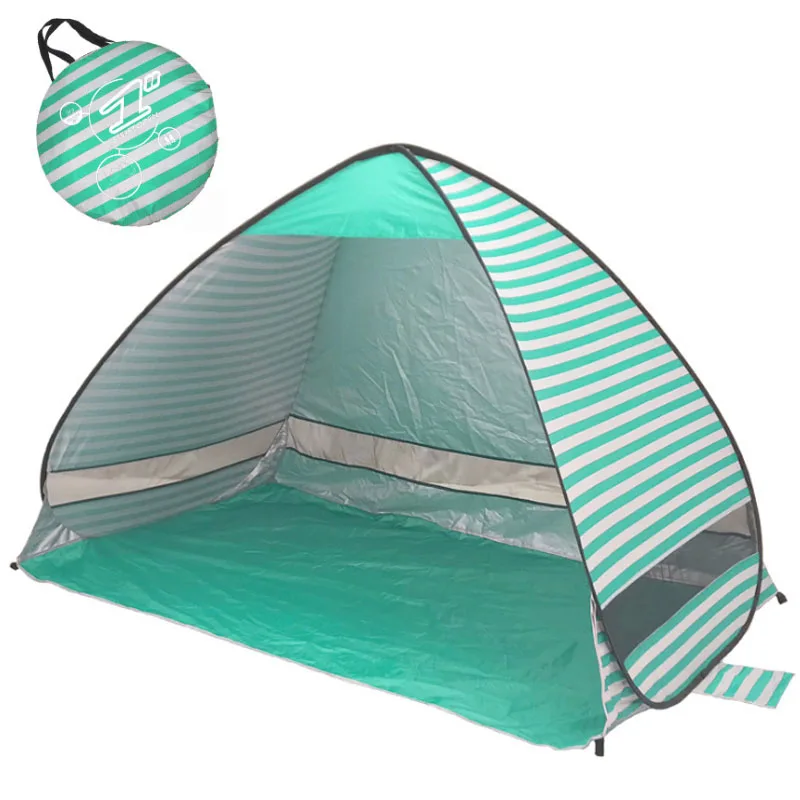 Prenosni plaži šotor!Pop up Samodejno nastavitev beach kampiranje šotor na hitro odpreti na prostem UV50+ zaščito 200*120*130 CM
