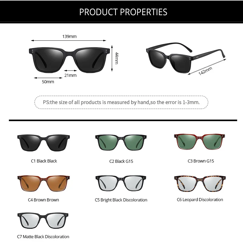 Pro Acme blagovno Znamko Design Polarizirana sončna Očala Moški Ženske Očala za Vožnjo Retro Kvadratnih sončna Očala Moški zonnebril heren PC1620