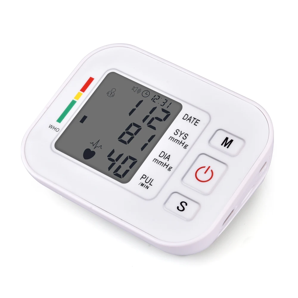 Samodejno nadlaket Krvni Tlak Monitor LCD Srčni Utrip Stopnja Impulzni Merilnik srčnega utripa za spremljanje za Domačo Zdravo Digitalna Orodja