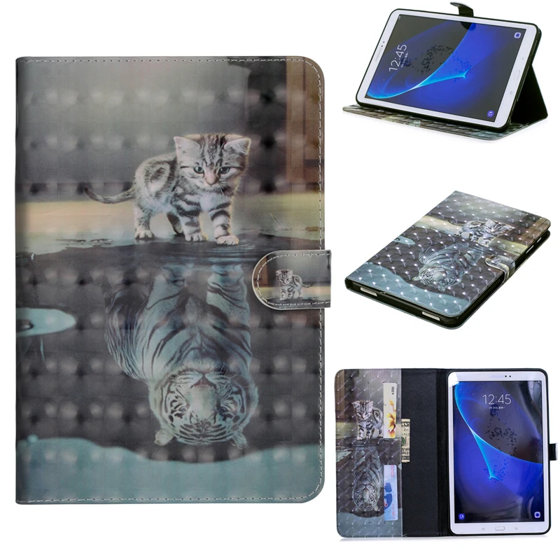 Stojalo PU Usnjena torbica Za Samsung Galaxy Tab A6 10.1 T580 T585 T580N SM-T580 Primere, Funda Tablet Magnetni Zložljiva Capa