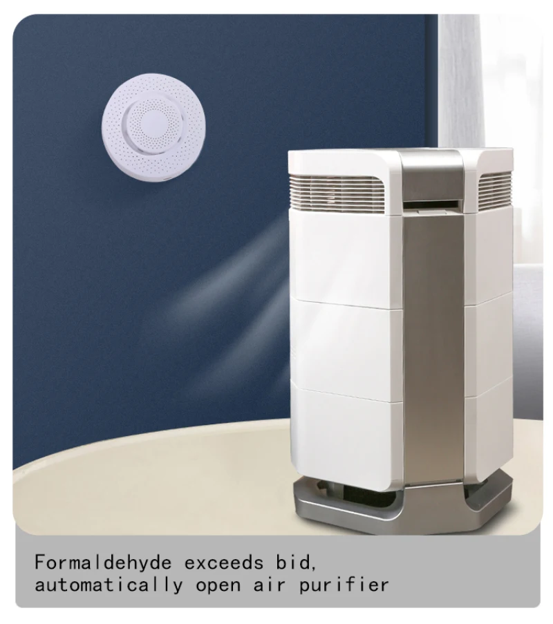 Tuya WIFI Smart Air Box Formaldehida VOC Ogljikovega Dioksida Temperatura Vlažnost Senzor za Avtomatizacijo Alarm Detektor Smart Sensor
