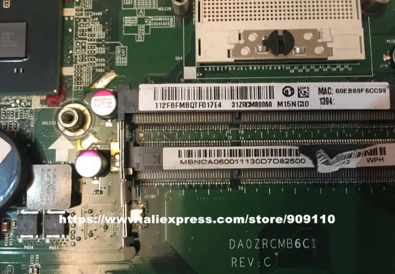Yourui Za ACER E732 E732Z prenosni računalnik z Matično ploščo MBNCA06001 MB.NCA06.001 DA0ZRCMB6C1 HM55 PGA989 DDR3 Popolnoma Testirane