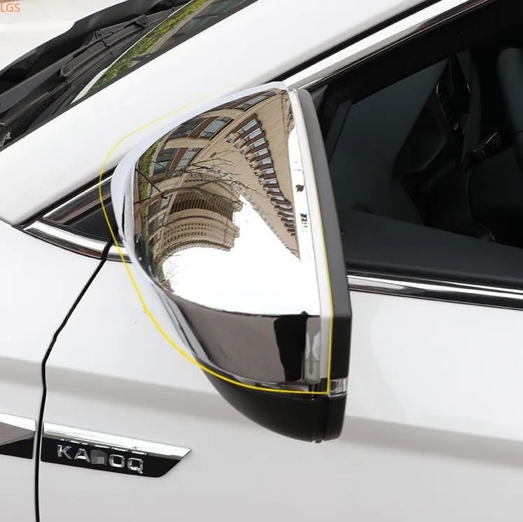 Za Skoda KAROQ 2017-2019 Visoko kakovostne ABS Chrome Rearview mirror kritje Trim/Rearview mirror Okras Avto styling