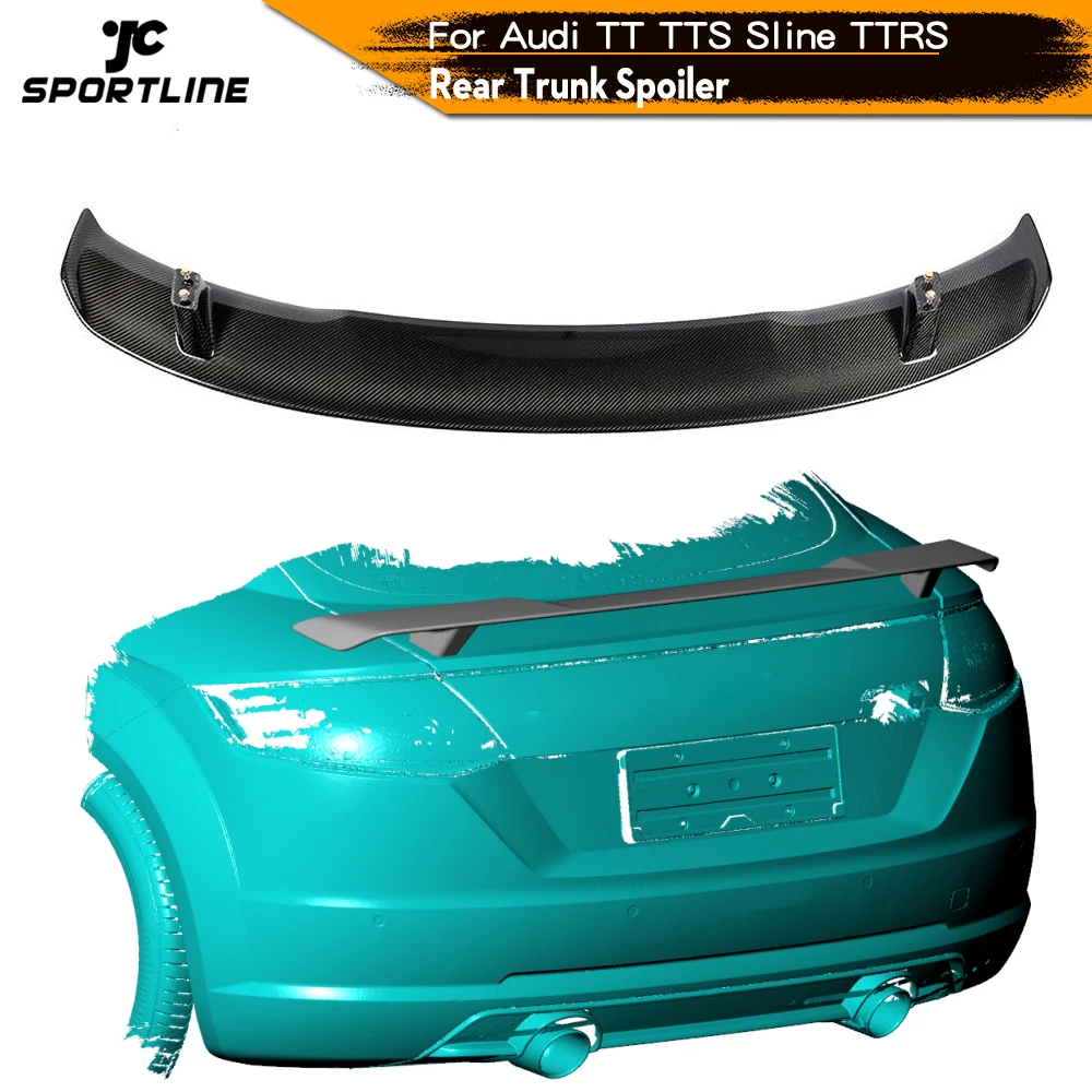 Zadaj Prtljažnik Spojler Boot Ustnice Krilo Spojler Za Audi TT TTS Sline TTRS 2016 - 2019 Ogljikovih Vlaken