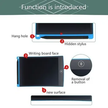 Elektronski Risalno Desko LCD Zaslon Pisni obliki Tablet Digitalna Grafika, Risba Tablet Elektronski Rokopis Pad Odbor Za 8,5 Palca
