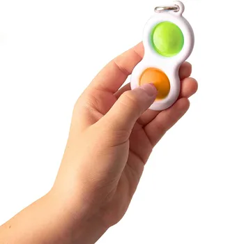 Fidget Anti-Stres Igrače Prst Vadba Otroške Igrače, Pisane Push Pop Keyring Montessori Fidget Igrače Za Otroka Odraslih