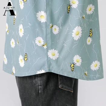 Kamilica Cvetje Harajuku Korejski Majice S Kratkimi Rokavi Moški 2020 Poletje Ženske Hawaiian Ulične Bluze Gumb Gor Majico Plus Velikost
