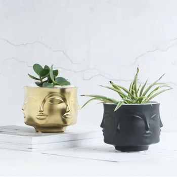 Človek Obraz cvet vazo dom dekoracija dodatna oprema sodobno keramično vazo za Rože Pot sajenje