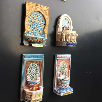 Hladilnik Magneti Maroku, Španiji, Granade Doma Dekor Umetnosti in Obrti Lev Dvorišče V Palači Alhambra Hladilnik Magneti Darila