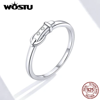 WOSTU 2020 Belt Sponke Obroč 925 Sterling Srebro Retro Geometrijske Prst Prstan Za Ženske svate Modni Nakit FIR645