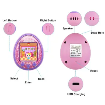 Mini Elektronskih Domače Igrače 8 hišne Ljubljenčke v 1 Virtualne Cyber Polnjenje prek kabla USB Mikro Klepet Jjeza Igrača za Otroke, Odrasle Darilo