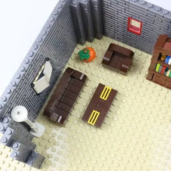 Mesto Blok Serije Kavč Čaj Tabela Blok Nastavi MOC Doma Pohištvo Cvetje Model Stavbe, Bloki, Opeke Legoed Igrače Za Otroke Darilo