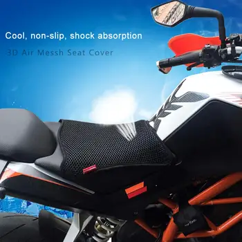 3D Air Mesh Motocikel Sedežne Blazine Kritje Dihanje Anti-Skid Univerzalno motorno kolo Sedeža Kritje Za motorno kolo, Scooter Accessorie