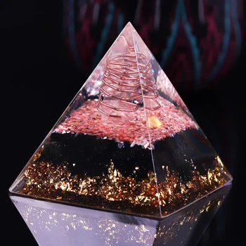 Orgonite Orgonski Piramida Generator Energije Emf Varstvo Kristalno Gemstone Piramida Lupini Obsidian Močno Zdravilno Orodje