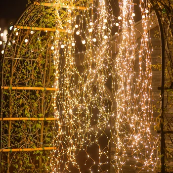 Baterija Upravlja 2M 5 Veje 100leds Trto luči Bakrene Žice led Niz Luči Za Božično Drevo Poroko Festival DIY Dekor
