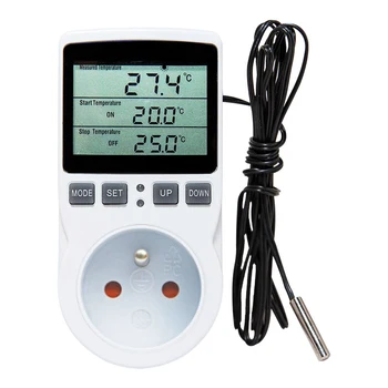 Digitalni Temperaturni Regulator Vtičnico 110-250V Termostat z Vtičnico Časovnik za Preklop EU/ZDA/velika britanija/AU/FR Plug Večnamensko Plug