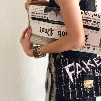 Časopisi modeliranje edinstveno modno osebnost pismo sredstev vrečko športna sklopka torbici večer vrečke z obleko brezplačna dostava