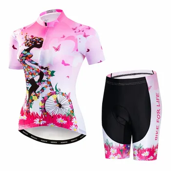 2020 MTB Kolo Jersey bib hlače Ženske Kolesarski dres bo Ustrezala Ropa Ciclismo Majice kolesarske Zgornji Spodnji Ženska ekipa roza poletje