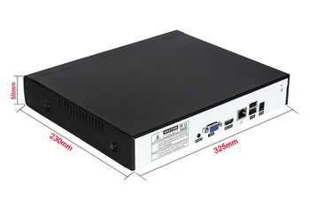 12V 5A Hi3536C XMeye Video Nadzor Snemalnik 8MP 4K 32CH H. 265+ Max 16TB SATA, Audio Onvif Zaznavanje Obraza WIFI CCTV DVR NVR