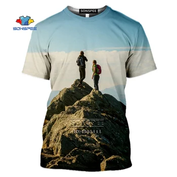SONSPEE Prostem Šport Gorsko Plezanje, Pohodništvo 3D Tiskanja Moški T-Shirt majica s kratkimi rokavi Ženske Poletne Moške Tshirt Priložnostne Hip Hop Tee Vrhovi