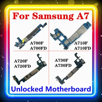 Za Samsung Galaxy A7 A700F A700FD A710F A710FD A720F A720FD A730F A730FD Motherboard En/Dual SIM Prvotno Mainboard Android