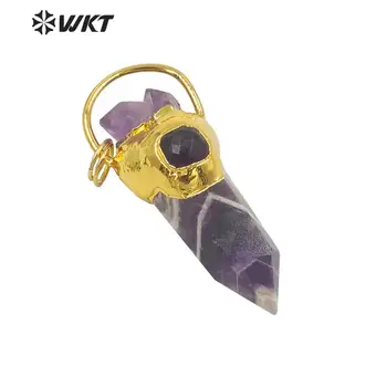 WT-P1580 Visoke kakovosti razkošje naravnega kamna obesek vijolični duh quartz kamen, ogrlico, obesek v naključnem velikost