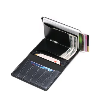 Unisex Aluminija Polje Kreditne Kartice Torbica RFID Blokiranje Visoko Kakovost Slim Imetniki Kartice Trdna Pisane Denarnice Organizator Torbica