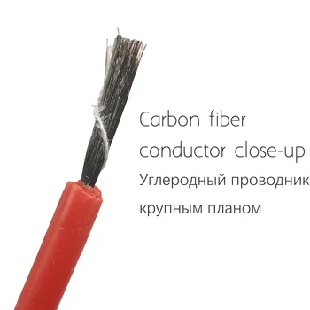 12K 10meter 150watt ogljikovih vlaken silikonske gume grelni kabel predalniki, mehka, težka toplote žice sevanja-brezplačno toplo toplote kabel