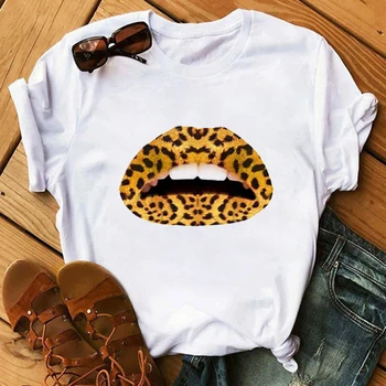 Nova Moda Leopard Grafika, Tiskanje Majice S Kratkimi Rokavi Ženske Modi Tshirts Priložnostne Kratkimi Vrhovi Tees Feamle Oblačila
