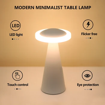 Ustvarjalni Dotik Zatemniti LED namizne Svetilke z USB Polnjenjem Vrata 4W Akril Oči-zaščito Branje Desk Lučka za Spalnico Bedsid