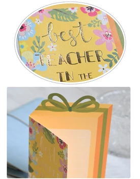 Eno Pozdrav učitelj na dan v darilni škatli oblike sporočila kartice dobre kakovosti cvet kartic za učitelje