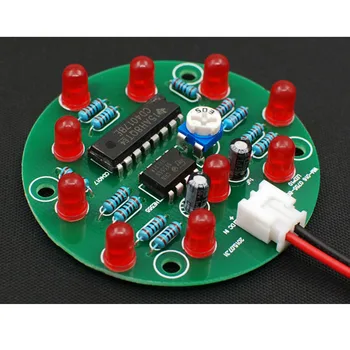 Elektronski DIY 10 Bliskavico LED Kit/ Heart-Shaped/Šola Usposabljanje Deli