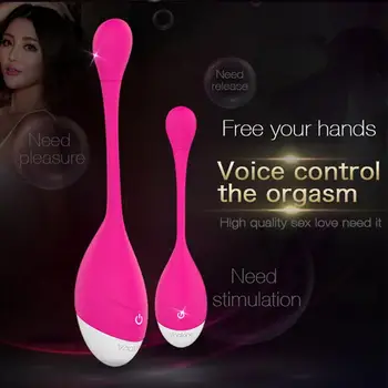 Nalone Inteligentni Glas, ki se aktivira z Brezžičnim Daljinskim Vagina Žogo Silikonski Ženska Masturbacija Naprave Vibrator za Klitoris