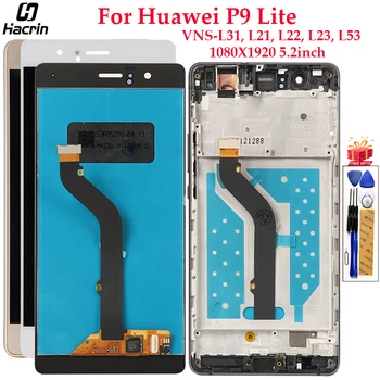 Zaslon Za Huawei P9 Lite LCD-Zaslon, Zaslon na Dotik, Računalnike Skupščine Zamenjava Za Huawei P9 Lite VNS-L31 L21 L22 L23 Zaslon