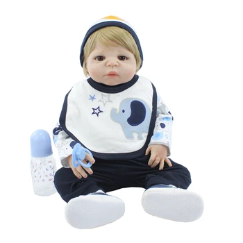 55 CM Mehke Silikonske Telo Prerojeni Baby Doll Boy Toy Za Dekle Veren Vinil Novorojenčka Bebe Boneca Otrok Igra Hiši Lutka Darilo za Rojstni dan