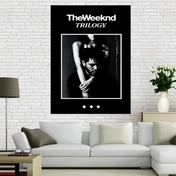 Doma Dekor Platno, ki Se Natisnejo Weeknd Trilogije Glasbeni Plakat Kul Slikarstvo Moderne Stenske Umetnosti HD Slike, Dnevna Soba Modularni Brez Okvirja
