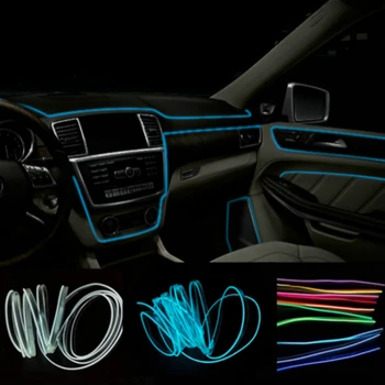 Avto Notranja Oprema LED Hladno svetlobo Nalepke Za VW Polo Jett.Golf 3 4 5 Hrošč MK5 MK6 Touare.g Bora Passat CC b5 b6 b7