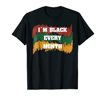 Moški 2019 Poletje Krog Vratu moška T Majica Black History Month T-Shirt Black Power T Srajce