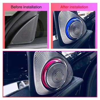 Avto obračanje visoko LED luč za Mercedes Benz W213 E razred 64 barve auto levo desno vrata strani visoki zvočniki sobne luči
