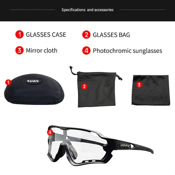 Photochromic Kolesarjenje Športna sončna Očala MTB Gorsko Kolo sončna Očala Kolesarska Očala Gafas Ciclismo 1 Objektiv