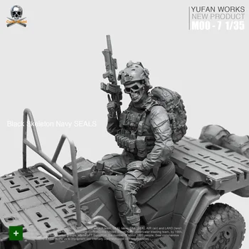 1/35 Smolo Slika Vojak + Terrain Vozila + Teren Avto AMERIŠKIH Vojaških Pečat Commando Skupščine Model Komplet MOO-07
