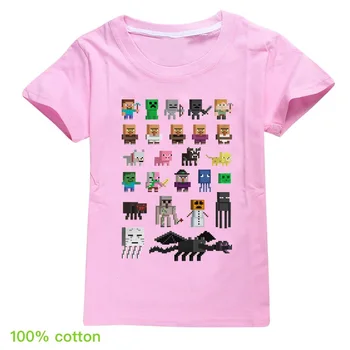 Igre Anime Poletne Obleke Za Otroke Creeper Kratek Rokav T-shirt Bombaž Prosti čas, Moda Otroke Fantje Dekleta Vrhovi