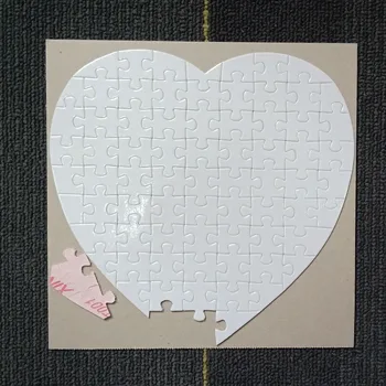 Brezplačna Dostava 10pcs Sublimacija Prazno Puzzle DIY Obrti srce Sestavljanke